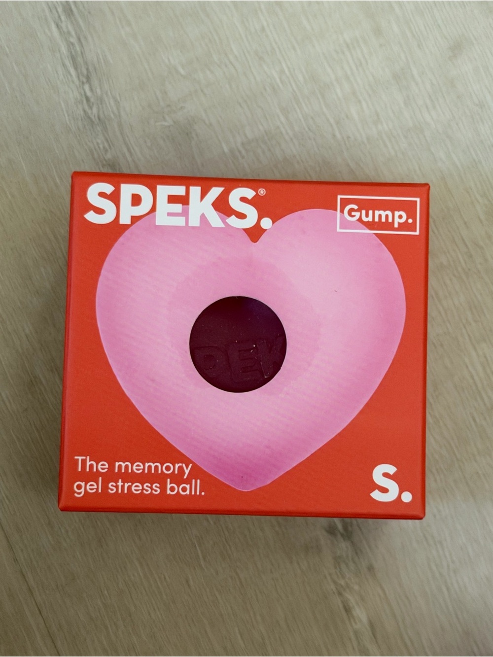 Gump Memory Gel Stress Ball - Pink heart